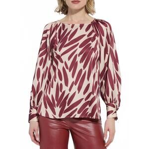 NEW LYSSE women's naila blouse in autumn leaves